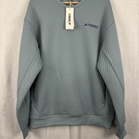 adidas Terrex Xploric Crewneck Sweater Magic Grey Mens Size Medium JE3919 NWT - Picture 2 of 7